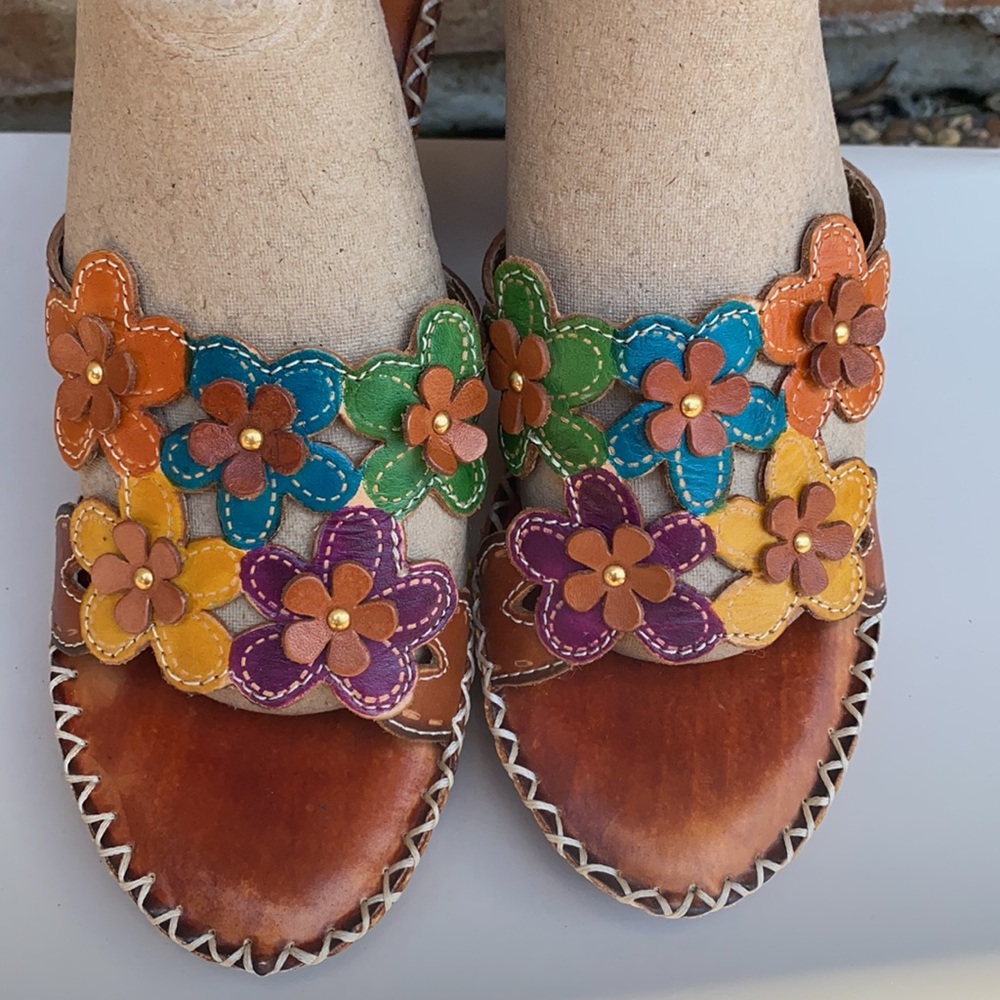 Spring Step L’ Artiste leather slide sandals